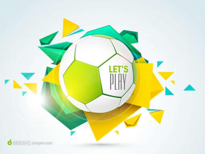 彩色世界杯足球宣传画矢量图库素材下载