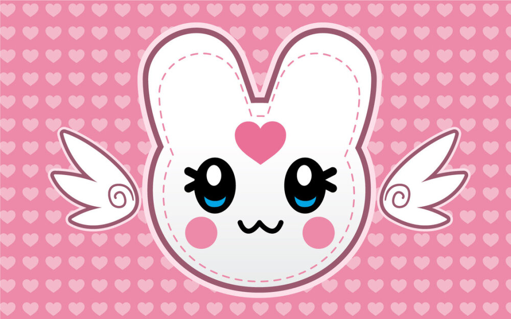 Bunny Cupid Luvs You Wallpaper by VampireJaku