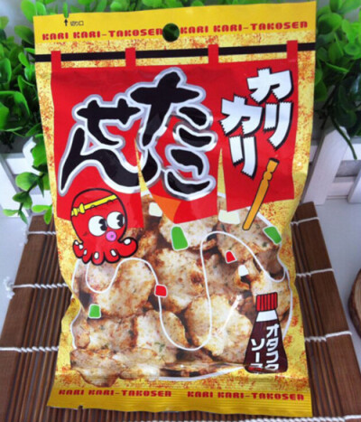 日本进口零食品 池田屋 膨化章鱼味米饼 日式风味 烧果子43g 5379