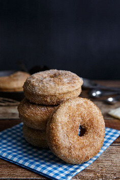 Baked Brown Butter Churro Douhgnuts