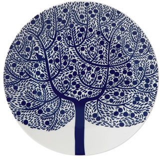 Royal Doulton Fable Decorated Accent Plate Blue Tree 9