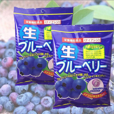 日本进口零食 RIBON理本美容养颜生蓝莓糖果100g袋装 6033