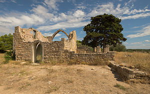 法国埃罗省卡斯泰尔诺德盖尔圣安东尼修道院废墟。