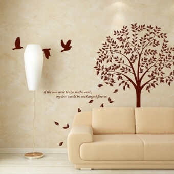 特价人气韩版雅风墙贴 linden wallsticker 菩提树沙发背景墙贴纸