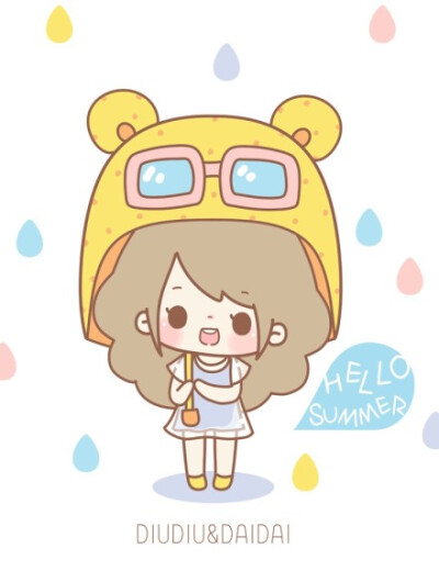 【丢丢呆呆】HELLO SUMMER ~iphone 4/4s 5 通用壁纸i