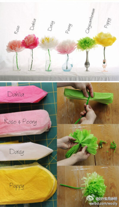 非常逼真漂亮的DIY纸花教程，学会它在家人面前炫耀一下吧！做法很简单，下面有详细的制作图解，一定要试试哦！（源自网络）