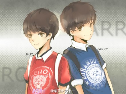 #Karry##Roy#自古红蓝——纯粹只是觉得这两件衣服应该这样穿才对是吧配配配！