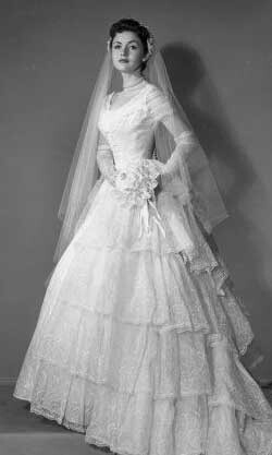 1950s wedding gown