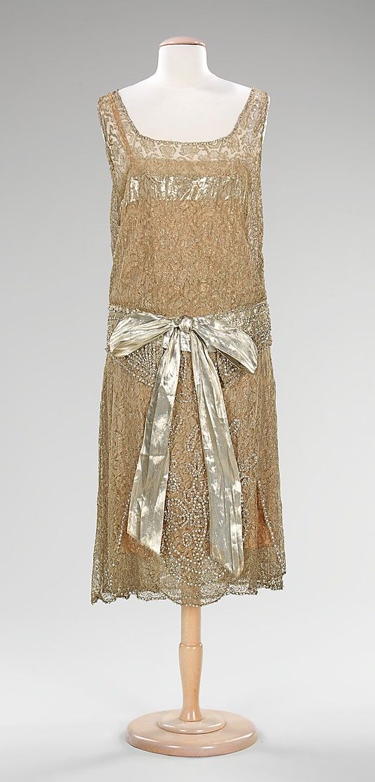 ~Evening dress Martha Weathered, Inc. Date: ca. 1925 Culture: American Medium: silk, metal, rhinestones~