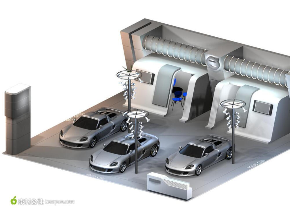 车类展览展示设计空间3D模型下载