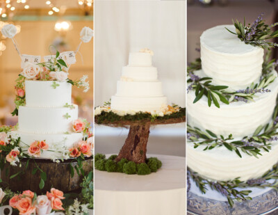 woodland, rustic, cakes, herbs