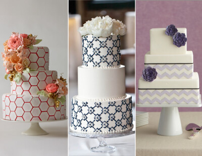 geometric, cakes