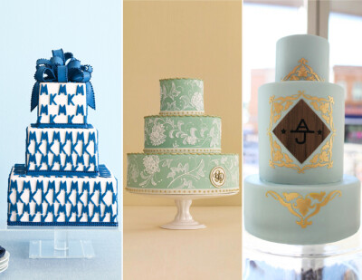 monogram, cakes