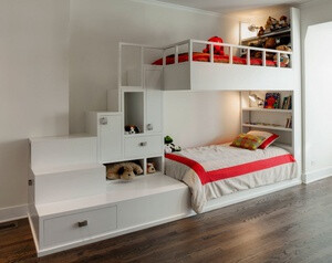 Custom Contemporary Bunk Beds by SPACE Architects » CONTEMPORIST的图片