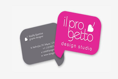 Progetto die-cut business card