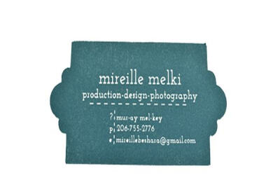 Mireillemelki Die-cut business card