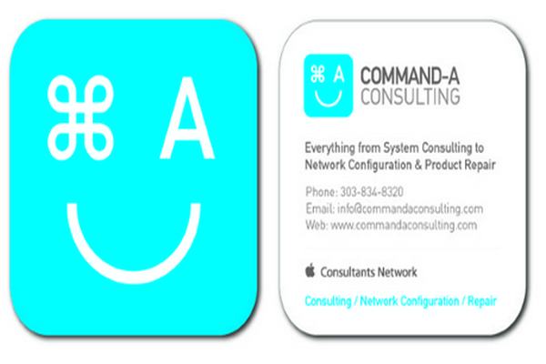 Command - A Consulting Company's die-cut business card