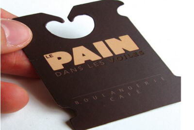 French die-cut business cards