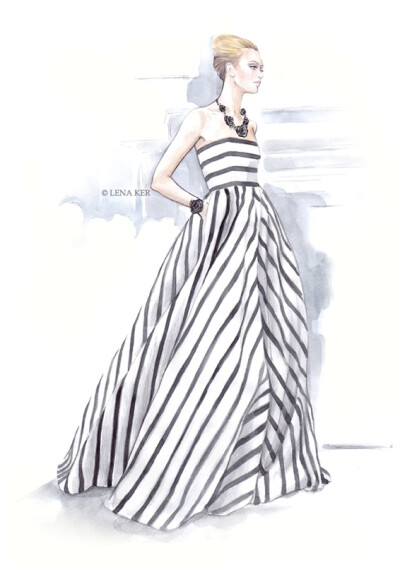 Oscar De La Renta.. Lenaker Illustration