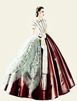 Walter Plunkett design sketches for Vivien Leigh as Scarlett O'Hara in Gone With the Wind