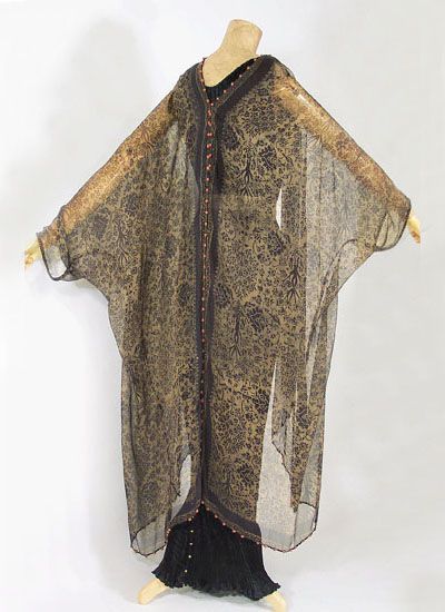 ~Fortuny stenciled silk gauze wrap, c.1920~ from the Vintage Textile archives.
