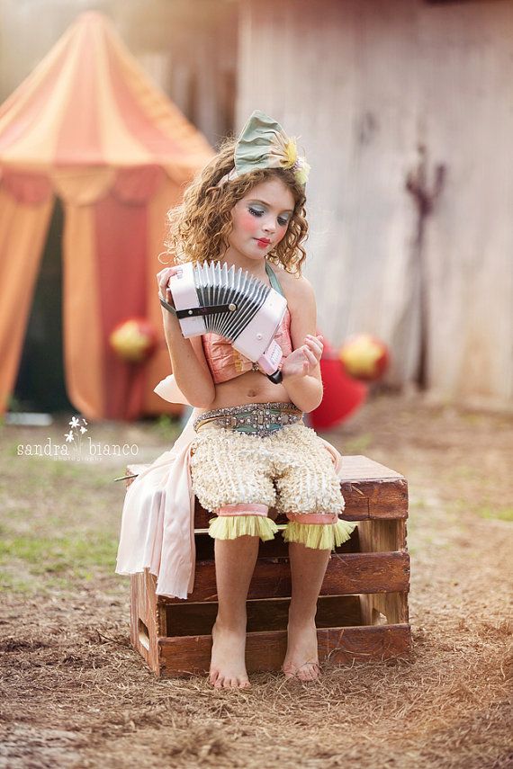 Vintage Circus Costume, Featured in Child Model Magazine, Genie Costume, Child's Halloween Costume, Unique Girl's Costume