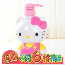 hello kitty乳液瓶 洗手液 沐浴露瓶 按压式 卡通可爱 立体压瓶