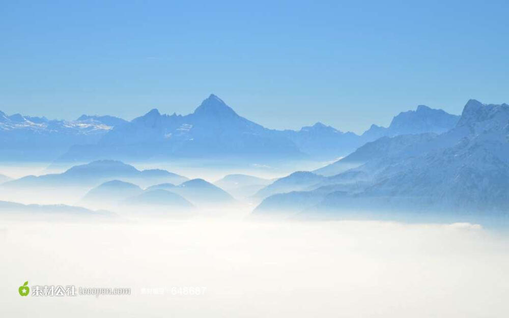 阿尔卑斯山唯美风景摄影背景桌面壁纸图片素材