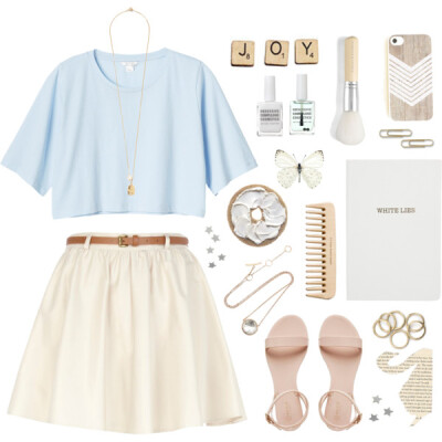 A fashion look from July 2014 featuring Monki tops, River Island skirts and Larkspur &amp;amp; Hawk necklaces. Browse and shop related looks.