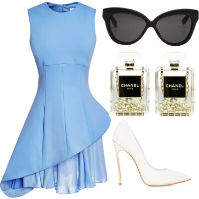 A fashion look from January 2014 featuring Cushnie Et Ochs dresses, Casadei pumps and Chanel clutches. Browse and shop related looks.