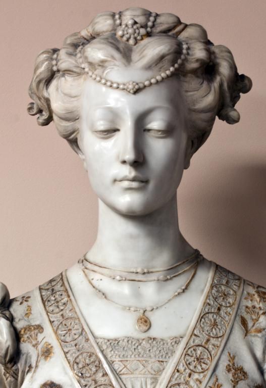 19th C French marble gilded bust