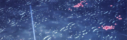 动漫,二次元,free,樱花,雨,色彩,唯美,gif,动态图