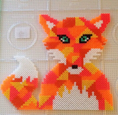 Hama perler bead fox by Mette Harbo