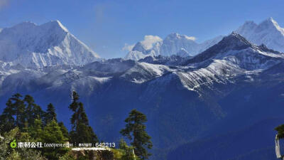 西藏鲁朗雪山风景素材摄影背景桌面壁纸图片素材