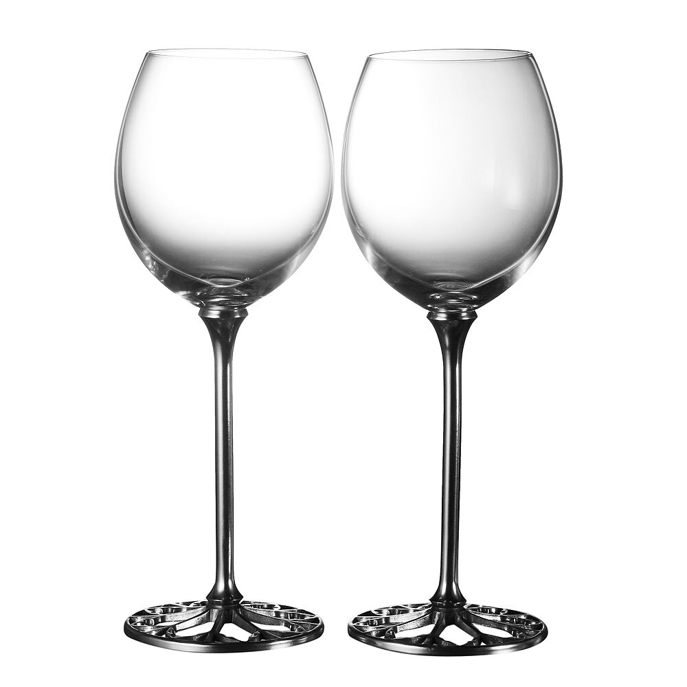 进口皇家雪兰莪锡底座高脚红酒杯2只装精品限量