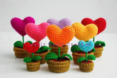 Inspiration: Soooo cuuuute Crochet Blooming Hearts