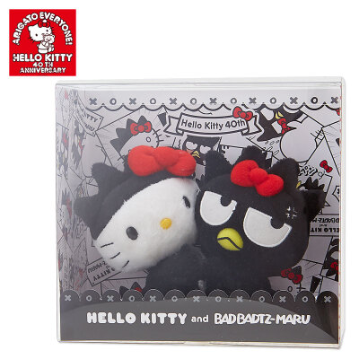 日本Sanrio正品Hello Kitty x XO 毛絨公仔禮物擺設(40週年)