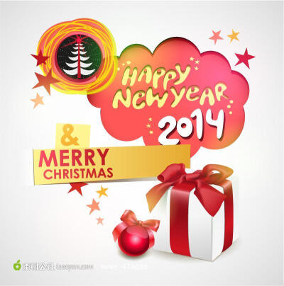 2014新年快乐插画矢量素材