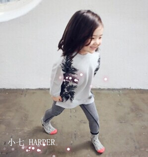 HARPER2014秋款简 Strawberry coral 休闲宽松长袖T恤+打底裤套装