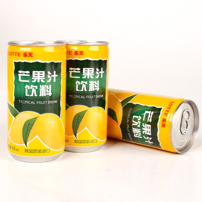 MISS推荐韩国进口饮料 乐天芒果汁饮料180ml 运动必备饮品