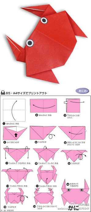 日式折纸教程之9种小动物的折法，一天一只折起来=(￣(エ)￣)=