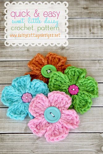Quick and Easy Crochet Daisy Pattern by Daisy Cottage Designs #crochet #tutorial