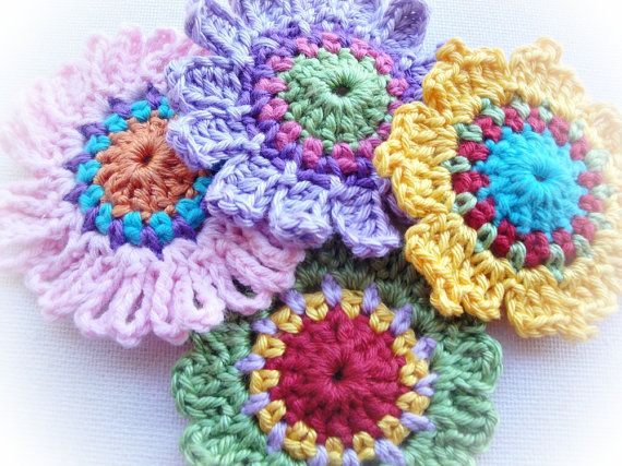 Set of Quick Flowers Crochet Patterns Instant by wonderfulhands, $4.50