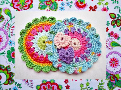Instant Download Colorful Medallion Crochet by wonderfulhands, $4.90