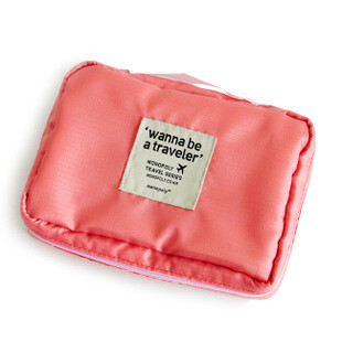 HI.MORI&hearts;韩国 旅行化妆品收纳 化妆包 包中包 防水大容量 袋化