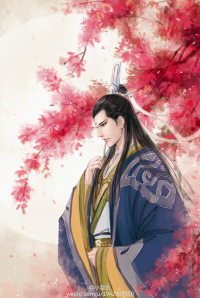 #古剑奇谭二 ##清和真人# “枫”情万种的师尊~情吞四海千钟酒，寻仙踪，觅瑶宫~听着仙踪画着师尊太星湖