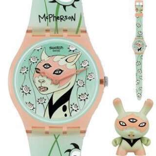 专柜正品斯沃琪 Swatch 手表 2013 艺尚 Kidrobot 通天神眼 GP132的图片