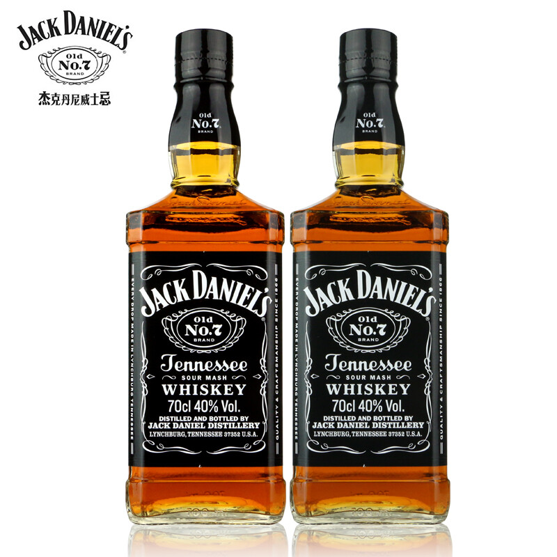 洋酒行货杰克丹尼威士忌 JACK DANIEL'S 2瓶装700ML