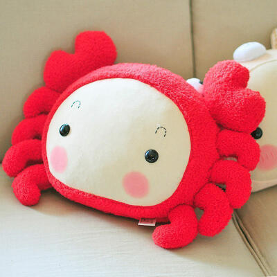 巨蟹座星座抱枕生日礼物创意萌睡枕娃娃睡觉抱枕螃蟹靠枕