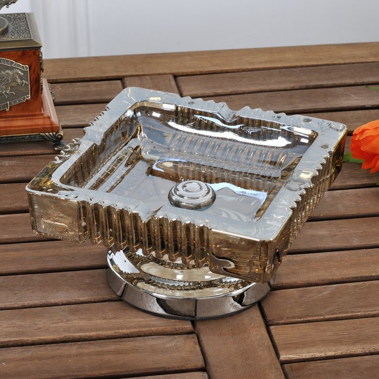 欧式高档水晶烟灰缸 创意礼品 欧式烟缸 精品摆件 实用豪华大气